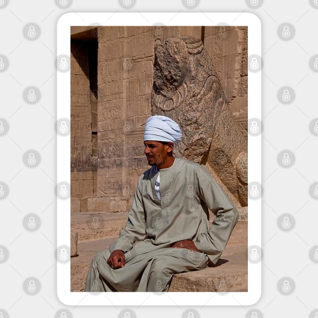 Egypt. Temple of Philae. Guard. Sticker by vadim19